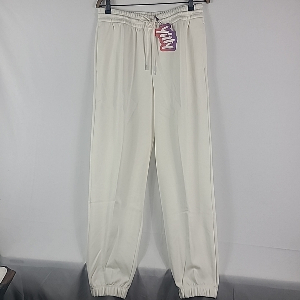 NEW Yitty Women's Cozy Fleece Everyday Jogger On My Ivories White Sz M NWT
